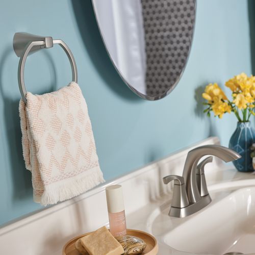 Main product image of Lindor Spot Resist Brushed Nickel Towel Ring, MY8786BN
