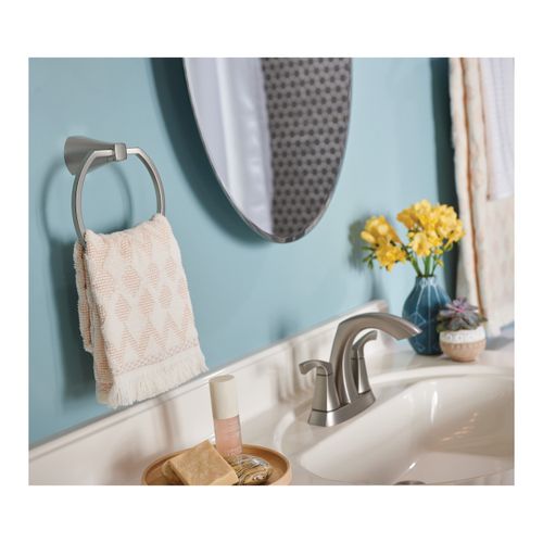 MY8786BN Moen MY8786BN Lindor Spot Resist Brushed Nickel Towel Ring