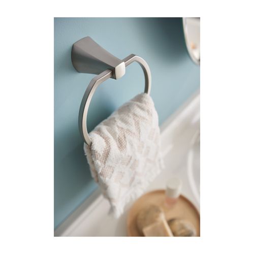 Main product image of Lindor Spot Resist Brushed Nickel Towel Ring, MY8786BN