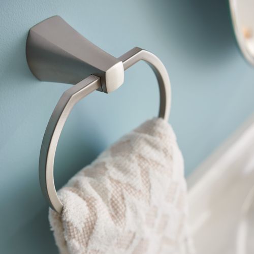 Main product image of Lindor Spot Resist Brushed Nickel Towel Ring, MY8786BN