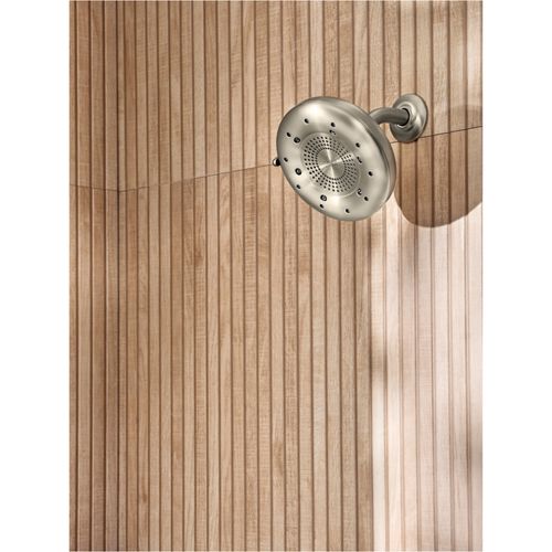 Main product image of Quattro Brushed Nickel 4 Function 6-1/2" Diameter Spray Head Rainshower