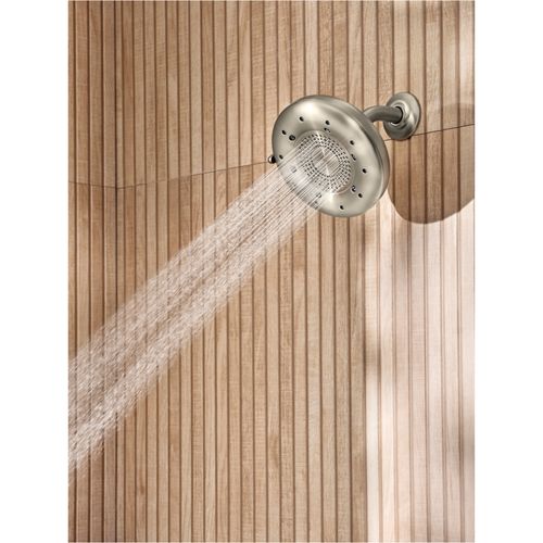 Main product image of Quattro Brushed Nickel 4 Function 6-1/2" Diameter Spray Head Rainshower