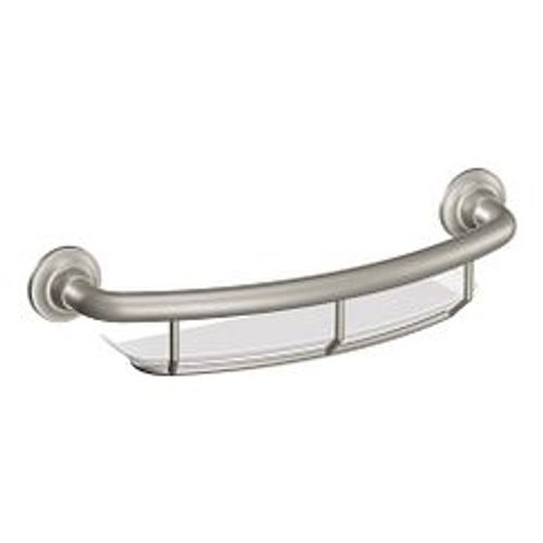 Main product image of Brushed Nickel 16" Grab Bar w/ Shelf, R2356DBN