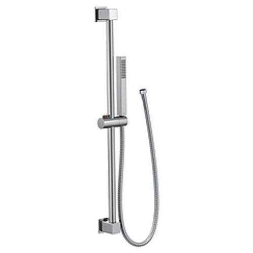 Main product image of Chrome Eco-performance Square 1" Diameter Handheld Shower w/ 30" Slide Bar, S3880EP