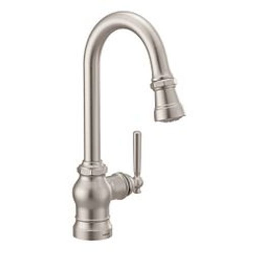 Main product image of Paterson Spot Resist Stainless 1 Handle Pulldown Single Mount Bar Faucet, S52003SRS