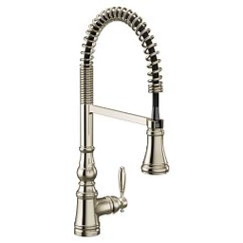 Main product image of Weymouth Polished Nickel 1 Handle Pulldown Kitchen Faucet, S73104NL