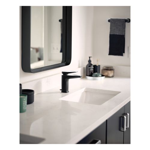 Main product image of Via Matte Black/chrome 1 Handle Bathroom Faucet, S8000BLC