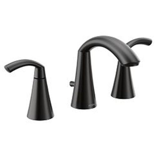 Main product image of Glyde Matte Black 2 Handle Bathroom Faucet, Widespread