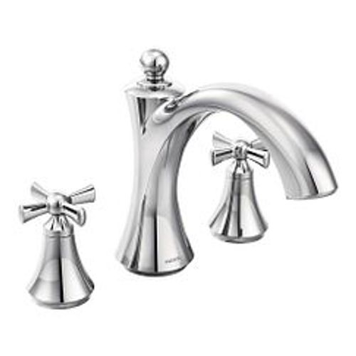 Main product image of Wynford Chrome 2 Handle Roman Tub Faucet, T657