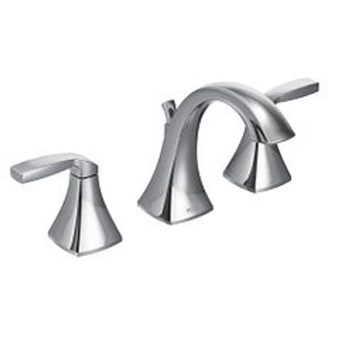 Main product image of Voss Chrome 2 Handle Bathroom Faucet, Widespread, T6905