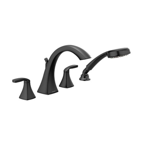 Main product image of Voss 2 Handle Roman Tub Faucet Includes Hand Shower (Matte Black), T694BL