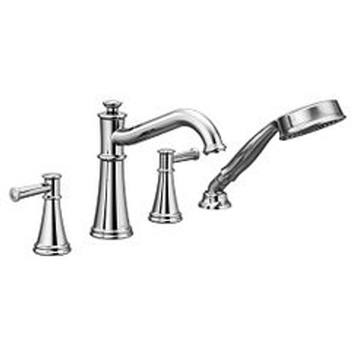 Main product image of Belfield Chrome 2 Handle Roman Tub Faucet Includes Hand Shower, T9024