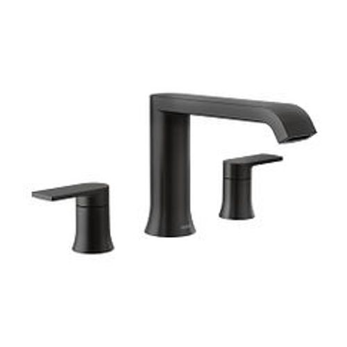 Main product image of Genta Lx Matte Black 2 Handle Roman Tub Faucet, T908BL