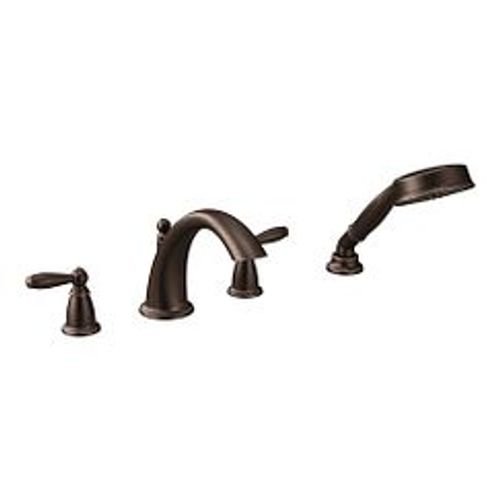 Main product image of Brantford Oil Rubbed Bronze 2 Handle Roman Tub Faucet Includes Hand Shower, T924ORB