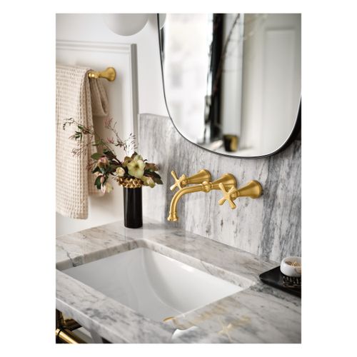 TS44105BG - Moen TS44105BG - Colinet Brushed Gold 2 Handle Wall Mount ...