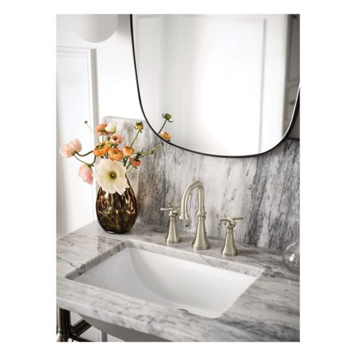 Main product image of Colinet Brushed Nickel 2 Handle Wall Mount Bathroom Faucet, TS44105BN