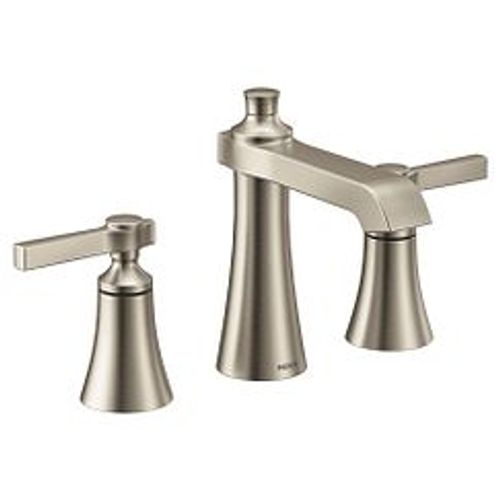 Main product image of Flara Brushed Nickel 2 Handle Bathroom Faucet, Widespread, TS6984BN