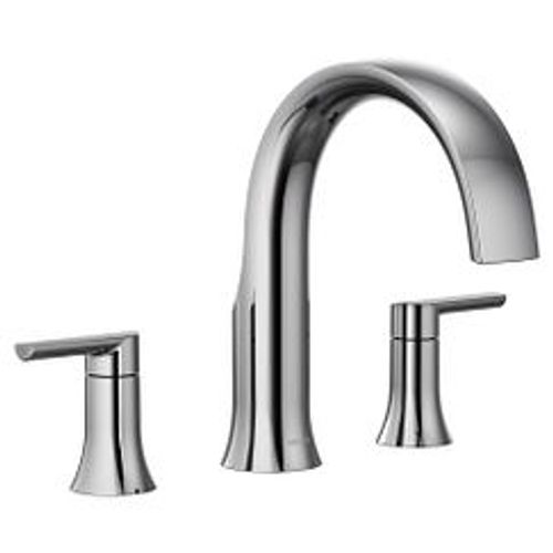 Main product image of Doux Chrome 2 Handle Roman Tub Faucet, 8.4" Spout Reach, TS983