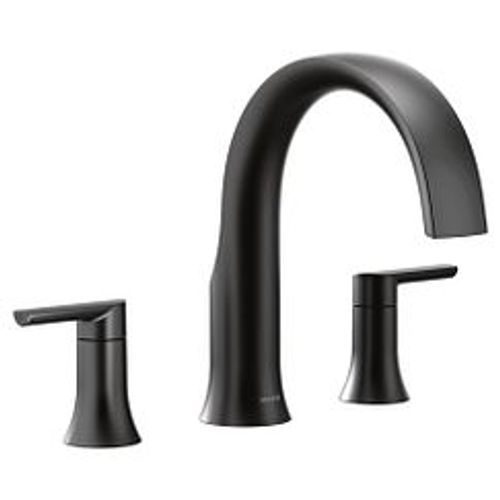 Main product image of Doux Matte Black 2 Handle Roman Tub Faucet, TS983BL