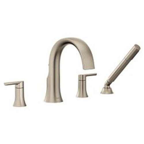 Main product image of Doux Brushed Nickel 2 Handle Roman Tub Faucet, 8.4" Spout Reach, 1.75 Gpm, TS984BN
