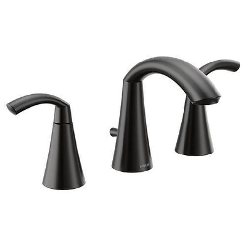 Main product image of Glyde Two-Handle High Arc Bathroom Faucet, Widespread (Matte Black), TV6173BL