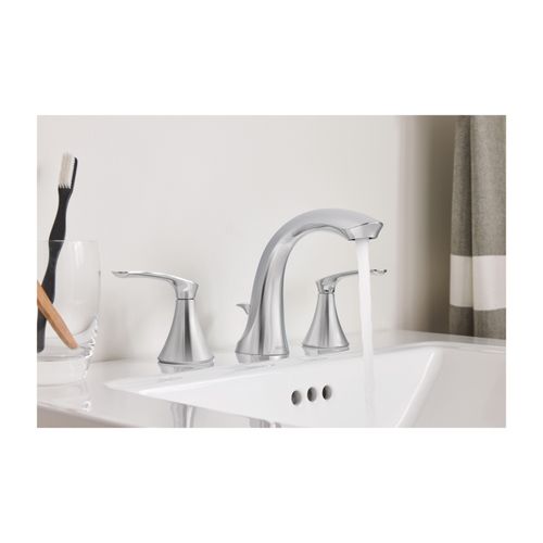 WS84551 Moen WS84551 Darcy Chrome 2 Handle High Arc Bathroom Faucet