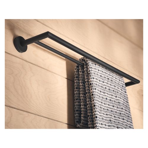 Main product image of Arlys Matte Black Double Towel Bar, Y5722BL