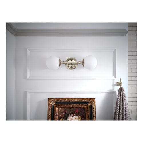 Main product image of Colinet Brushed Nickel 2 Globe Bath Light, YB0562BN