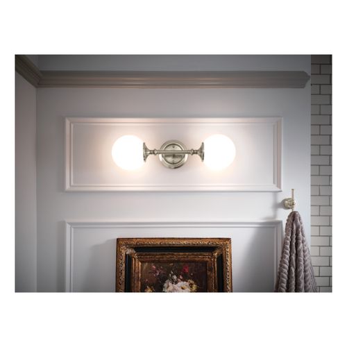 Main product image of Colinet Brushed Nickel 2 Globe Bath Light, YB0562BN