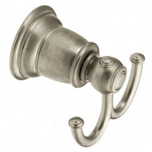 Kingsley Brushed Nickel Double Robe Hook, YB5403BN