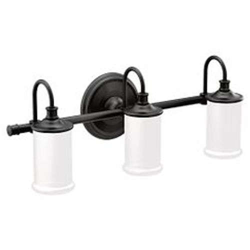 Main product image of Belfield Matte Black 3 Globe Bath Light, YB6463BL