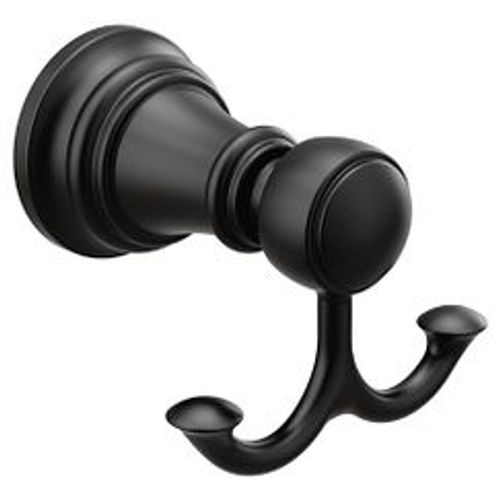 Main product image of Weymouth Matte Black Double Robe Hook, YB8403BL