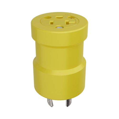 Main product image of Woodhead 20A 125V Single Outlet Adapter (NEMA L5-20P to NEMA 5-15R), 1740