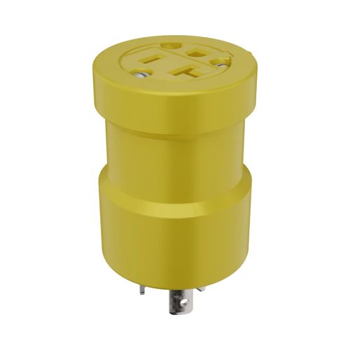Main product image of Woodhead 20A 125V Single Outlet Adapter (NEMA L5-20P to NEMA 5-15R), 1740