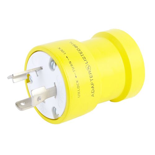 Main product image of Woodhead 20A 125V Single Outlet Adapter (NEMA L5-20P to NEMA 5-15R), 1740