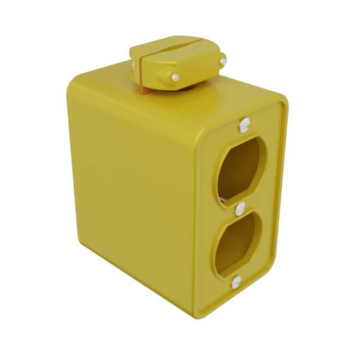 Main product image of Woodhead Dual Sided 2-Receptacle Box w/ Duplex Plates, Standard Depth, C-Clamp, 3000