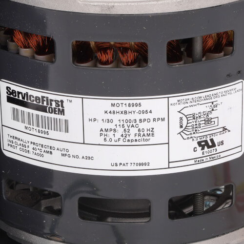 Main product image of 115V 3 Speed Motor - 1/30HP, 1100RPM, MOT18995