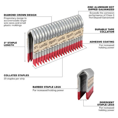Main product image of 2" 9 Gauge Galvanized Staples