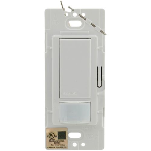 Main product image of Maestro Motion Sensor Switch, Ground or Neutral Required, 6A Light, 3A Fan, 120-277V, Single/Multi-Location, MS-OPS6M2-DV-WH, White