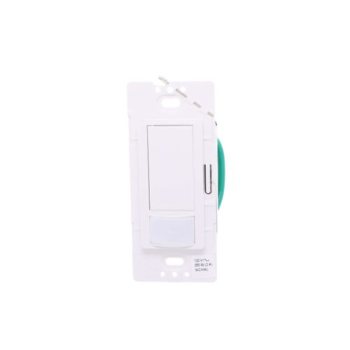 Main product image of Maestro Motion Sensor Switch, Vacancy Only, Ground or Neutral Required, 2A Lighting, 120V, Single Pole, MS-VPS2-WH, White