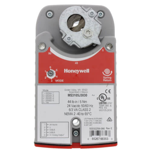 MS3110J1008 Honeywell MS3110J1008 SylkEnabled Spring Return Direct Coupled Actuator, 10 Nm