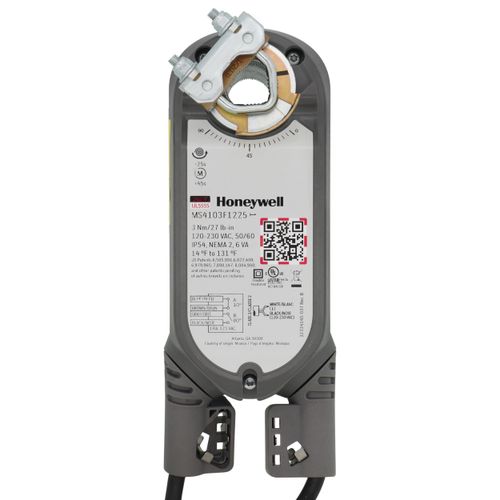 Main product image of 2 Pos./SPST SR 27 lb-in., 3 Nm, U-Bolt, Clip-In, Fire/Smoke Damper Direct Coupled Actuator w/ 2 Aux. Sw. (120-230V)