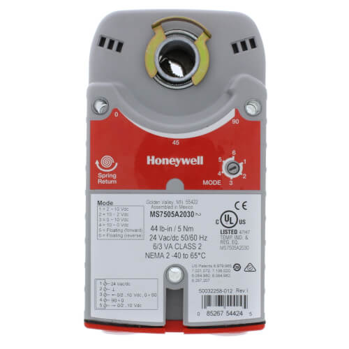 HONEYWELL MS7520A2205 MODULATING//FLOATING//SPRING RETURN DIRECT COUPLED ACTUATOR