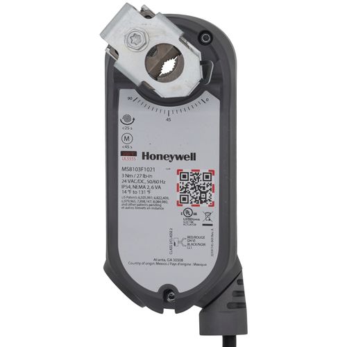 Main product image of 2 Pos./SPST SR 27 lb-in., 3 Nm, SCSA, Conduit, Fire/Smoke Damper Direct Coupled Actuator (24V) 