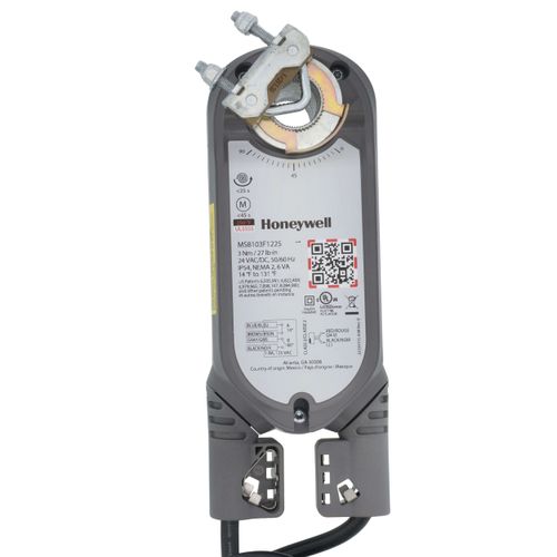 Main product image of 2 Pos./SPST SR 27 lb-in., 3 Nm, U-Bolt, Clip-In, Fire/Smoke Damper Direct Coupled Actuator w/ 2 Aux. Sw. (24V)