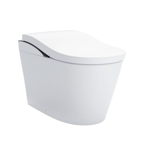 Main product image of NEOREST LS Dual Flush 1.0 or 0.8 GF Integrated Bidet Toilet, Cotton White with Black Trim - MS8732CUMFG#01B