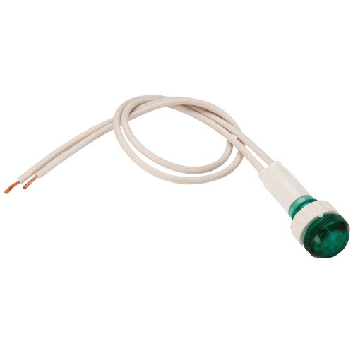 Main product image of 220V Green Round Lens Indicating Light w/ Wire Leads, 104109
