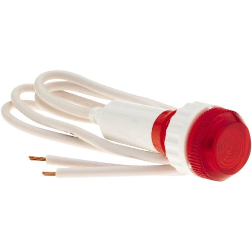 Main product image of 12V Red Round Lens Indicating Light w/ Wire Leads, 104114