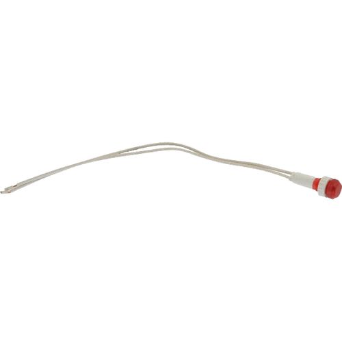 Main product image of 220V Red Round Lens Indicating Light w/ Wire Leads, 104115