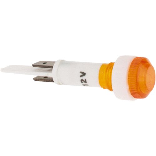 Main product image of 12V Amber Round Lens Indicating Light w/ Blade Terminals, 114877